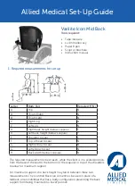 ALLIED MEDICAL Varilite Icon Mid Back Setup Manual preview