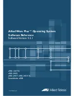 Предварительный просмотр 1 страницы Allied Telesis AlliedWare Plus 5.2.1 Software Reference Manual