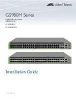 Allied Telesis AlliedWare Plus AT-GS980M/52 Installation Manual предпросмотр