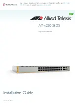 Allied Telesis AT-220-28GS Series Installation Manual preview