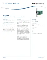 Allied Telesis AT-2750FX/ Datasheet preview