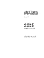 Предварительный просмотр 1 страницы Allied Telesis AT-4016F/SC Installation Manual