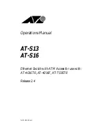 Preview for 1 page of Allied Telesis AT-4016TR Operation Manual