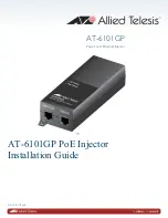 Предварительный просмотр 1 страницы Allied Telesis AT-6101GP Installation Manual