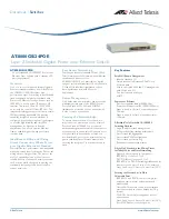 Предварительный просмотр 1 страницы Allied Telesis AT-8000GS/24POE Datasheet