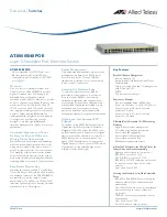 Allied Telesis AT-8000S/48POE Datasheet preview