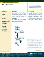 Предварительный просмотр 1 страницы Allied Telesis AT-8024 Specifications