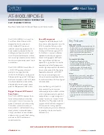 Allied Telesis AT-8100L/8POE-E Specifications предпросмотр