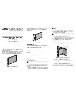 Allied Telesis AT-8400 Series Installation Manual preview