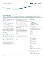 Allied Telesis AT-9424T/POE Datasheet предпросмотр