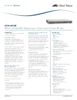 Allied Telesis AT-9448T/SP AC Datasheet предпросмотр