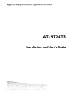 Allied Telesis AT-9724TS Installation And User Manual предпросмотр