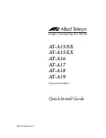 Allied Telesis AT-A15/LX Quick Install Manual preview