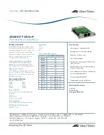 Allied Telesis AT-AR027 VoIP-FXS Datasheet предпросмотр