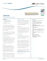 Allied Telesis AT-AR415S Datasheet предпросмотр