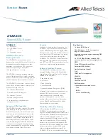 Предварительный просмотр 1 страницы Allied Telesis AT-AR441S Datasheet