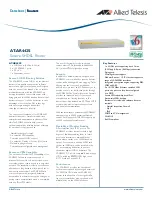 Предварительный просмотр 1 страницы Allied Telesis AT-AR442S Datasheet