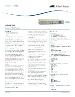 Предварительный просмотр 1 страницы Allied Telesis AT AR750S  AT-AR750S AT-AR750S Datasheet