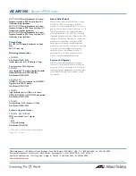 Предварительный просмотр 5 страницы Allied Telesis AT AR750S  AT-AR750S AT-AR750S Datasheet