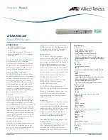 Предварительный просмотр 1 страницы Allied Telesis AT-AR750S-dp Datasheet