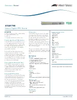 Allied Telesis AT-AR770S Datasheet предпросмотр