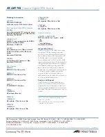 Предварительный просмотр 5 страницы Allied Telesis AT-AR770S Datasheet