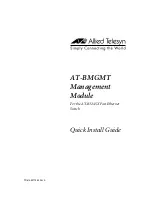 Allied Telesis AT-BMGMT Quick Install Manual preview