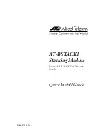 Allied Telesis AT-BSTACK1 Quick Install Manual preview