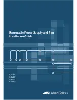 Allied Telesis AT-FAN01 Installation Manual preview