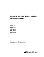 Предварительный просмотр 2 страницы Allied Telesis AT-FAN01 Installation Manual