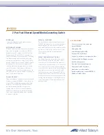 Preview for 1 page of Allied Telesis AT-FS232 Series Specifications