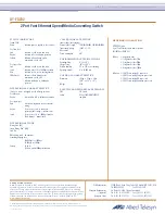 Preview for 2 page of Allied Telesis AT-FS232 Series Specifications