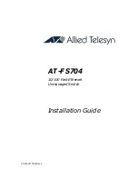 Preview for 1 page of Allied Telesis AT-FS704 Installation Manual