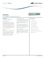 Allied Telesis AT-FS705L Datasheet предпросмотр