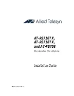 Allied Telesis AT-FS708 Installation Manual preview