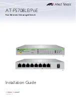 Allied Telesis AT-FS708LE/PoE Installation Manual предпросмотр