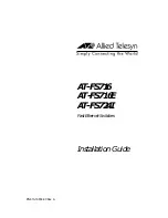 Preview for 1 page of Allied Telesis AT-FS716 Installation Manual