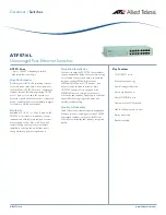 Allied Telesis AT-FS716L Datasheet предпросмотр