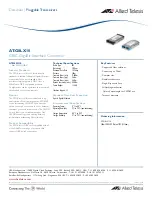 Allied Telesis AT-G8LX10 Specification preview