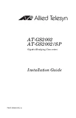 Preview for 1 page of Allied Telesis AT-GS2002 Series Installation Manual