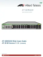 Предварительный просмотр 1 страницы Allied Telesis AT-GS950/24 User Manual