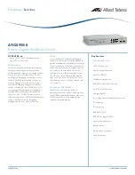 Предварительный просмотр 1 страницы Allied Telesis AT-GS950/8 Datasheet