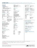 Предварительный просмотр 2 страницы Allied Telesis AT-iMG616RF Specifications