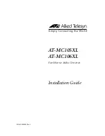 Preview for 1 page of Allied Telesis AT-MC105XL Installation Manual