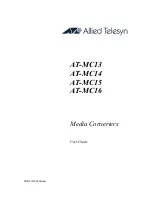 Preview for 1 page of Allied Telesis AT-MC13 User Manual