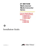 Preview for 1 page of Allied Telesis AT-MCF2000 Installation Manual