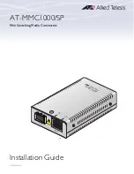 Preview for 1 page of Allied Telesis AT-MMC1000/SP Installation Manual