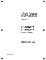 Allied Telesis AT-MR420TR Installation Manual preview