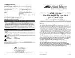 Allied Telesis AT-PB10 Series Quick Install Manual preview