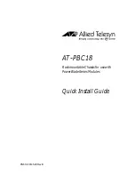 Allied Telesis AT-PBC18 Quick Install Manual preview